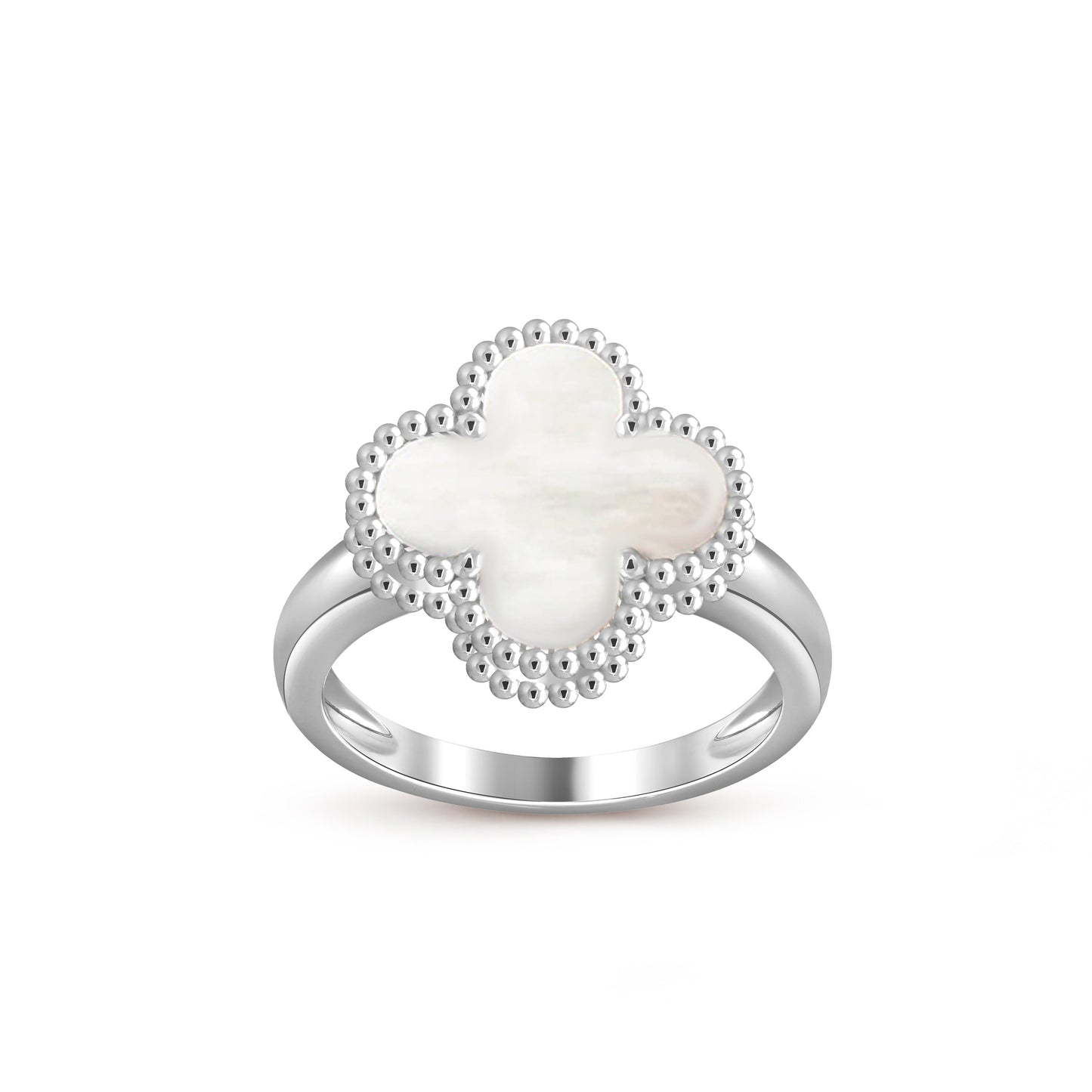 [Riva Jewelry]LUCKY CLOVER VINTAGE WEISSGOLD RING KOLLEKTION