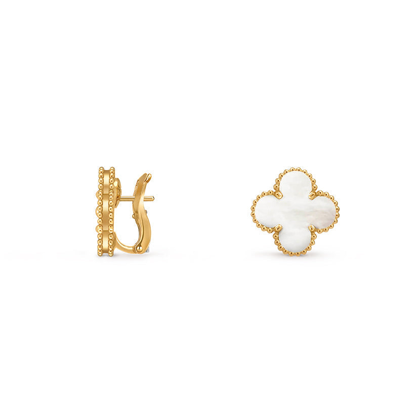 [Riva Jewelry]15MM CLOVER FLOWER STUD EARRINGS GOLD COLLECTION