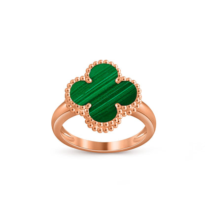 [Riva Jewelry]Glücks-Klee Vintage Roségoldring-Kollektion
