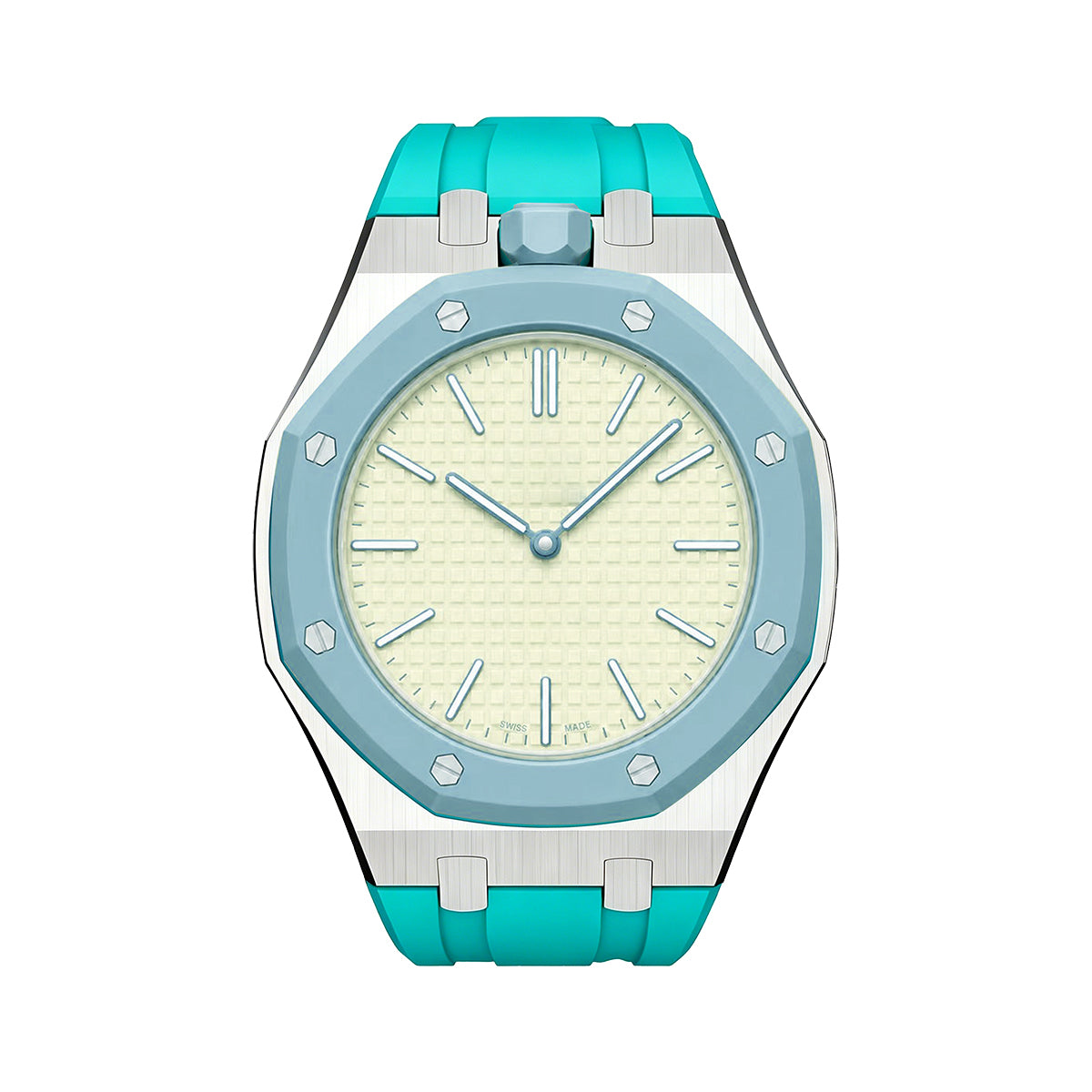 [Riva Jewelry]ROYAL OAK POP EXKLUSIVES STAHLGEHÄUSE & SILIKONARMBAND