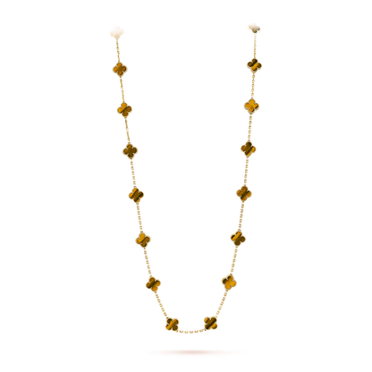 [Riva Jewelry ]CLOVER 20 MOTIFS TIGER EYE ROSE GOLD