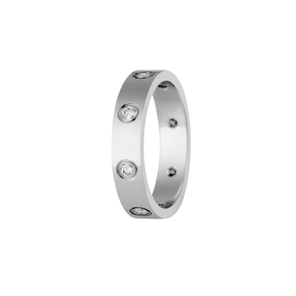 [Riva Jewelry]LOVE 4MM 8ダイヤ リング