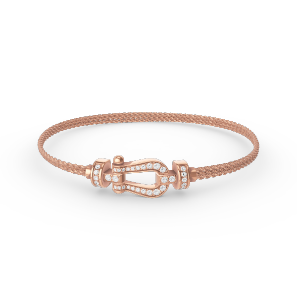 [Riva Jewelry ]FORCE SMALL HORSESHOE  DIAMOND CHAIN ROPE BRACELET