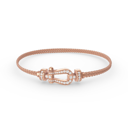 [Riva Jewelry ]FORCE SMALL HORSESHOE  DIAMOND CHAIN ROPE BRACELET