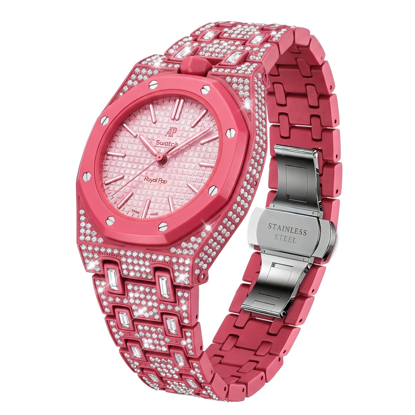 [Riva Jewelry]Royal Oak Pop Exklusiv Bioceramic Gehäuse & Bioceramic Armband Full Diamond