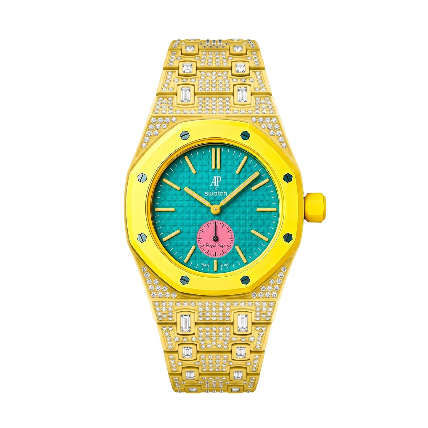 [Riva Jewelry]Royal Oak Pop Exklusiv Bioceramic Gehäuse & Bioceramic Armband Full Diamond