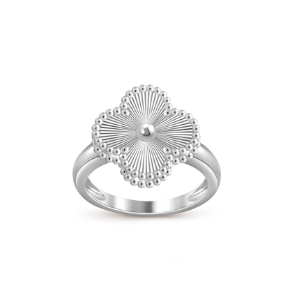 [Riva Jewelry]LUCKY CLOVER VINTAGE WEISSGOLD RING KOLLEKTION