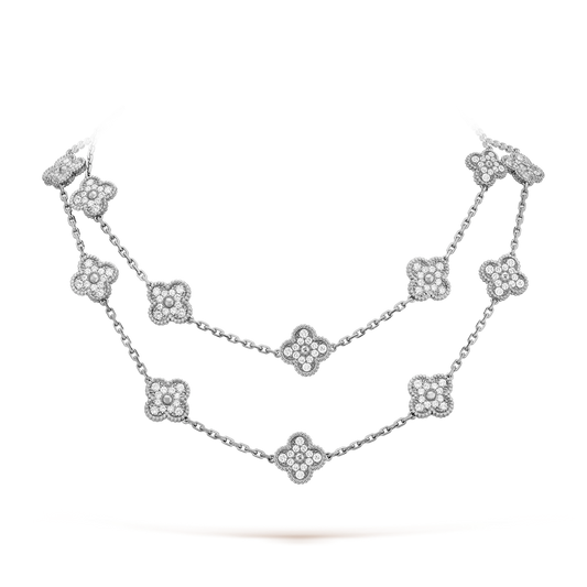 [Riva Jewelry ]CLOVER 20 MOTIFS DIAMOND SILVER