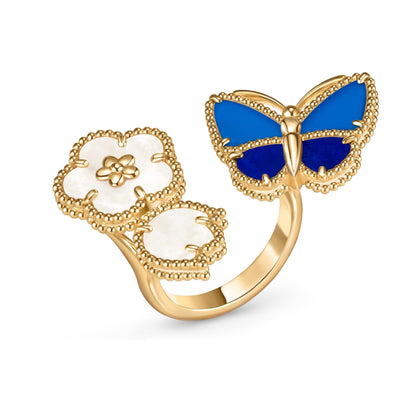 [Riva Jewelry]FEDER-SCHMETTERLING OFFENER RING