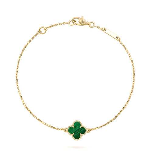 [Riva Jewelry ]CLOVER BRACELET MALACHITE 1 MOTIF