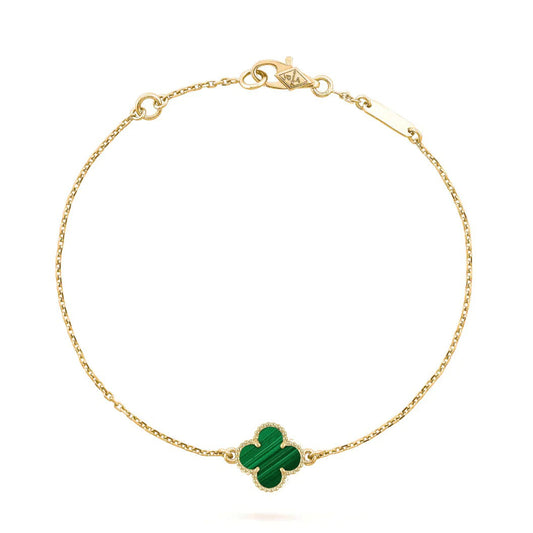 [Riva Jewelry ]CLOVER BRACELET MALACHITE 1 MOTIF