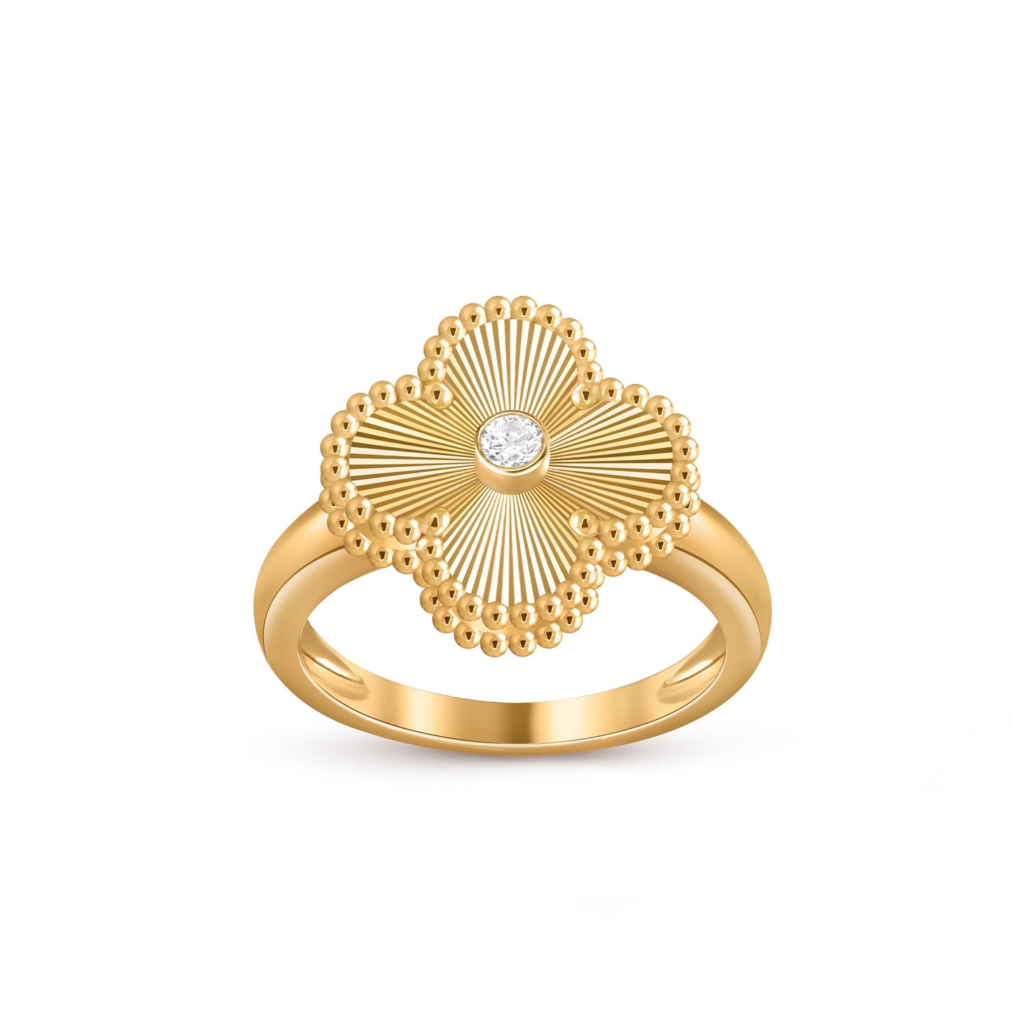 [Riva Jewelry]KOLLEKTION GLÜCKSKLEE GOLDENE RINGE MIT DIAMANTEN