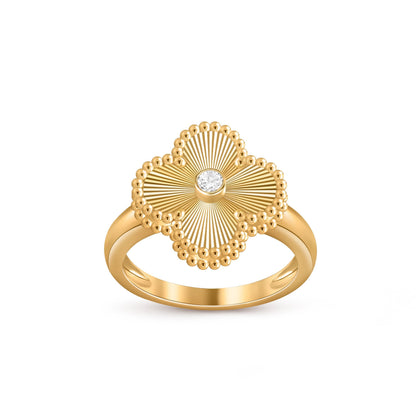 [Riva Jewelry]KOLLEKTION GLÜCKSKLEE GOLDENE RINGE MIT DIAMANTEN
