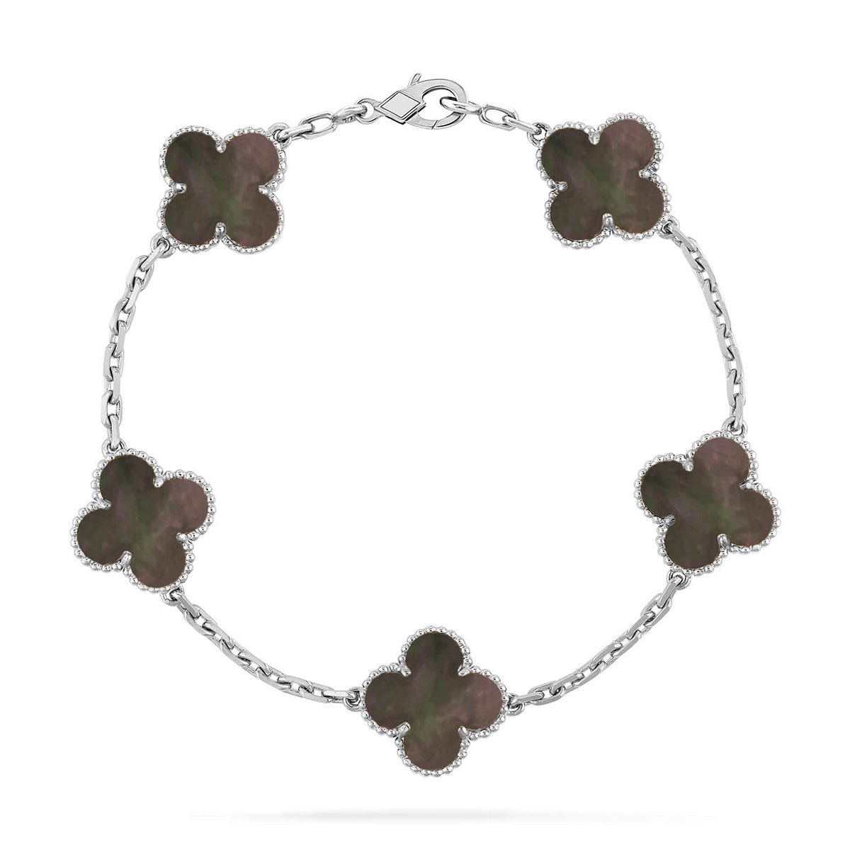 [Riva Jewelry ] CLOVER 5 MOTIF GRAY MOP BRACELET COLLECTION