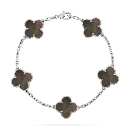 [Riva Jewelry ] CLOVER 5 MOTIF GRAY MOP BRACELET COLLECTION