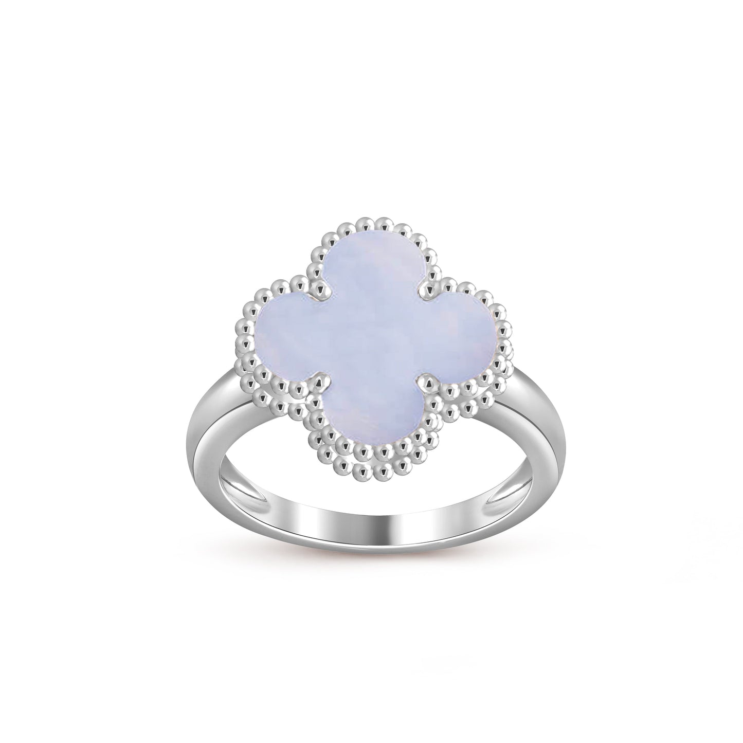 [Riva Jewelry]LUCKY CLOVER VINTAGE WEISSGOLD RING KOLLEKTION