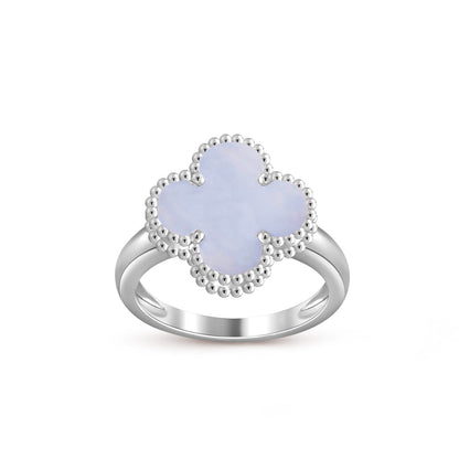 [Riva Jewelry]LUCKY CLOVER VINTAGE WEISSGOLD RING KOLLEKTION