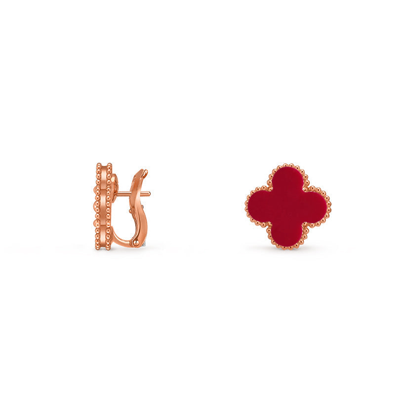 [Riva Jewelry]15MM クローバー フラワースタッドピアス ローズゴールドコレクション