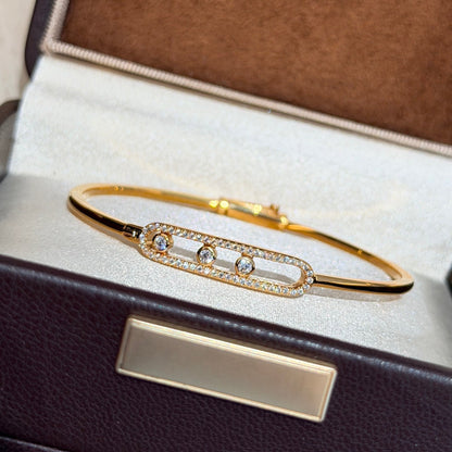 [Riva Jewelry]ムーブ パヴェ ダイヤモンド バングル ブレスレット M
