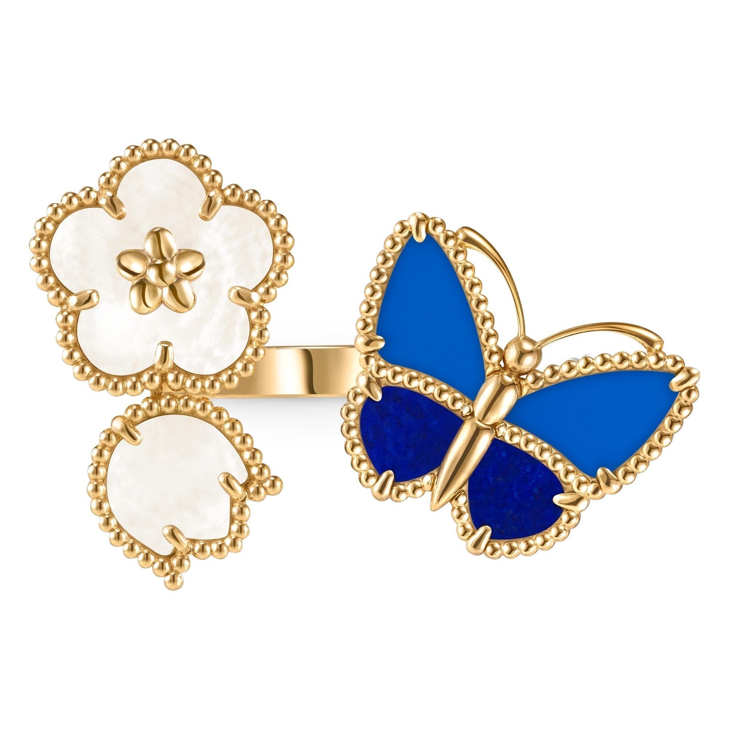 [Riva Jewelry]FEDER-SCHMETTERLING OFFENER RING