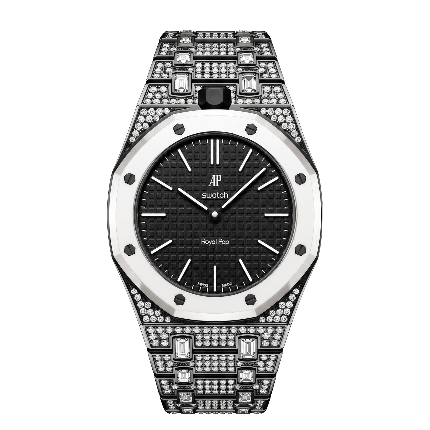 [Riva Jewelry]Royal Oak Pop Exklusiv Bioceramic Gehäuse & Bioceramic Armband Full Diamond