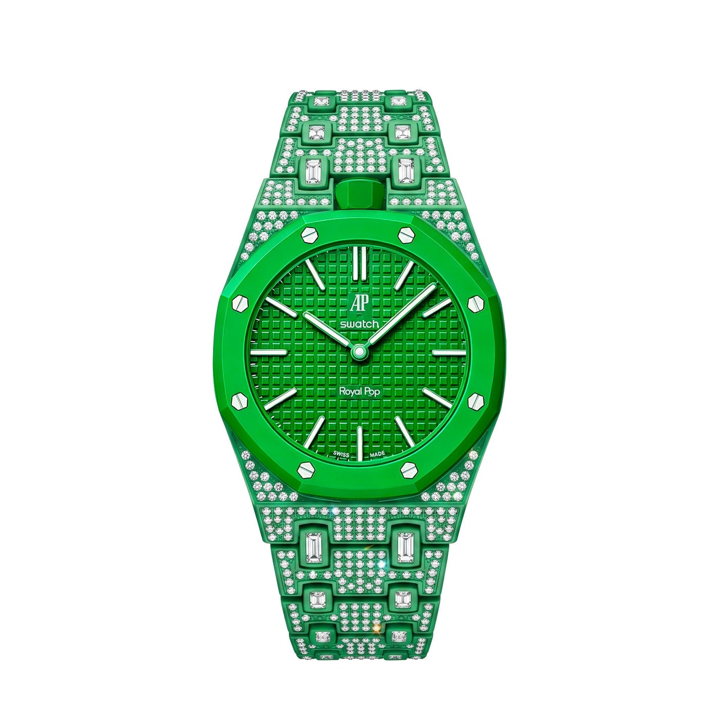 [Riva Jewelry]Royal Oak Pop Exklusiv Bioceramic Gehäuse & Bioceramic Armband Full Diamond