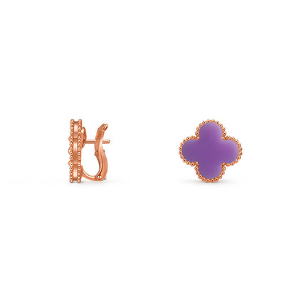[Riva Jewelry]15MM クローバー フラワースタッドピアス ローズゴールドコレクション