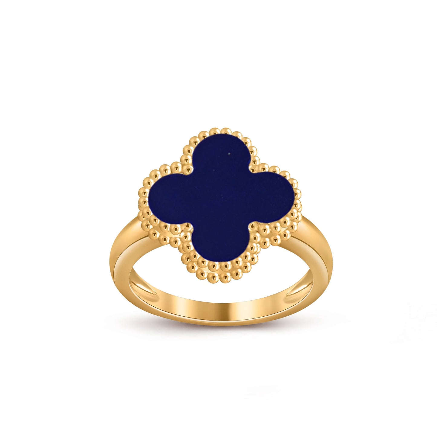 [Riva Jewelry]Glücks-Klee-Goldring-Kollektion im Vintage-Stil