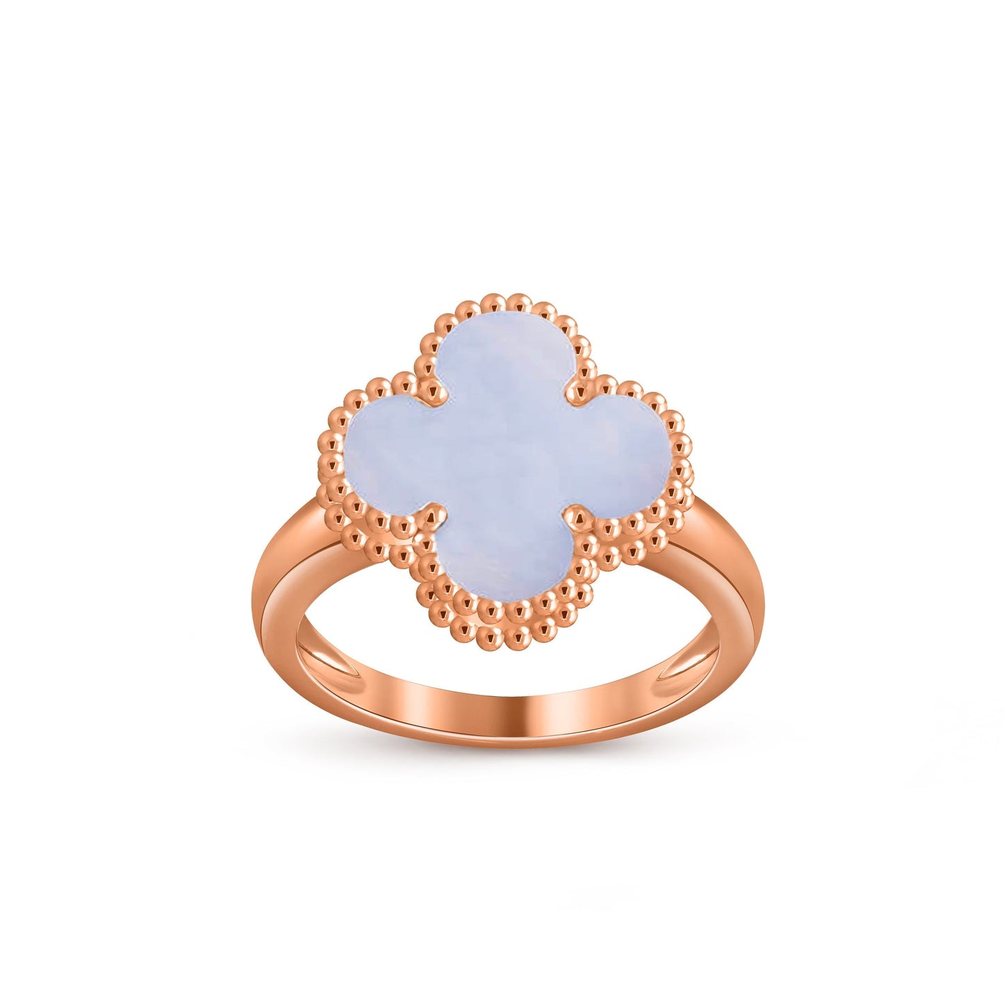 [Riva Jewelry]Glücks-Klee Vintage Roségoldring-Kollektion