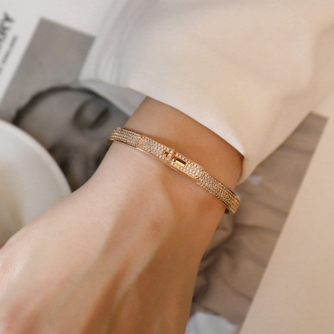 [Riva Jewelry ]KELLY BRACELET DIAMOND PAVED