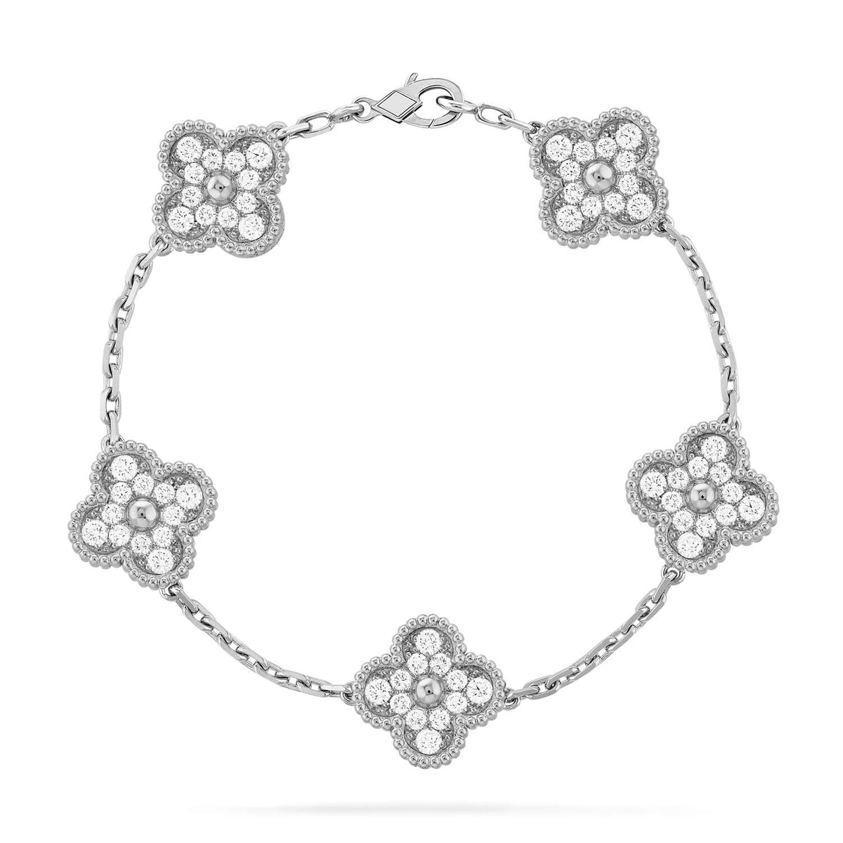 [Riva Jewelry ] CLOVER 5 MOTIF FULL DIAMOND BRACELET COLLECTION