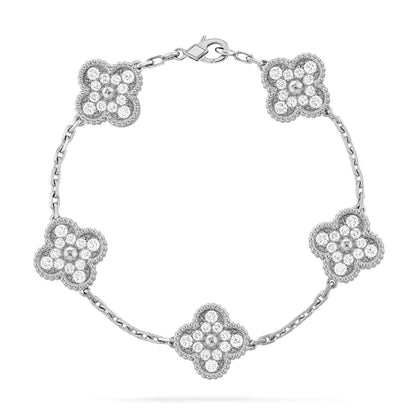 [Riva Jewelry ] CLOVER 5 MOTIF FULL DIAMOND BRACELET COLLECTION