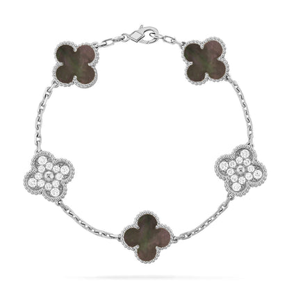 [Riva Jewelry ] CLOVER 5 MOTIF GRAY MOP BRACELET COLLECTION