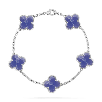 [Riva Jewelry ]CLOVER 5 MOTIF BLUE VEINS BRACELET COLLECTION