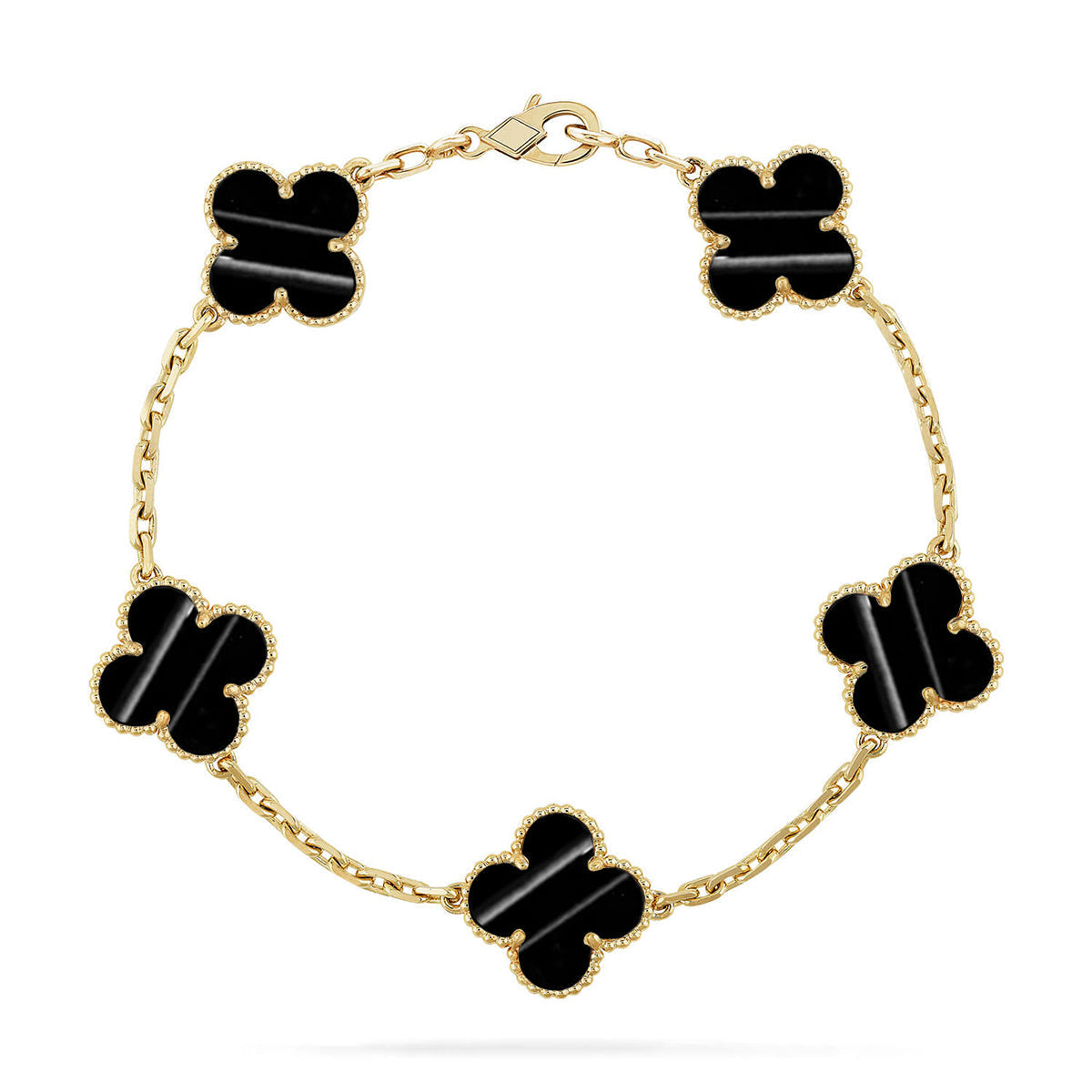 [Riva Jewelry]LUCKY CLOVER 5-MOTIF BRACELET - PULSE STONE COLLECTION