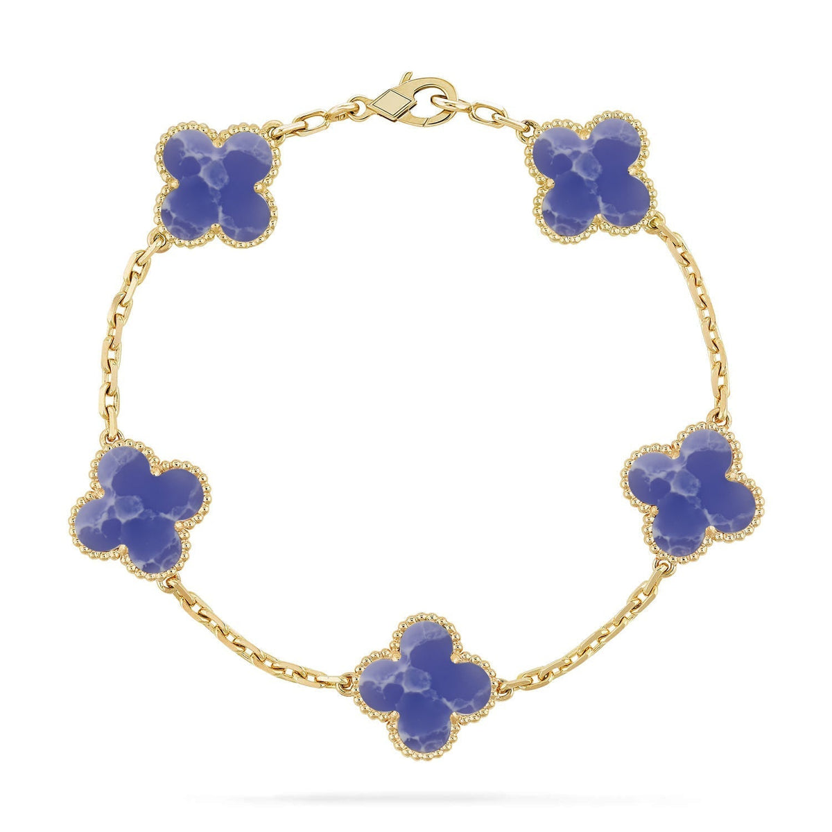 [Riva Jewelry ]CLOVER 5 MOTIF BLUE VEINS BRACELET COLLECTION
