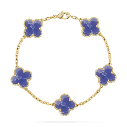 [Riva Jewelry ]CLOVER 5 MOTIF BLUE VEINS BRACELET COLLECTION