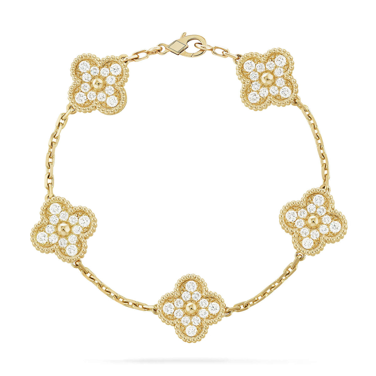 [Riva Jewelry ] CLOVER 5 MOTIF FULL DIAMOND BRACELET COLLECTION