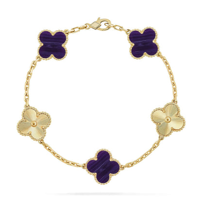 [Riva Jewelry]LUCKY CLOVER 5-MOTIF ARMBAND – CHAROIT-KOLLEKTION