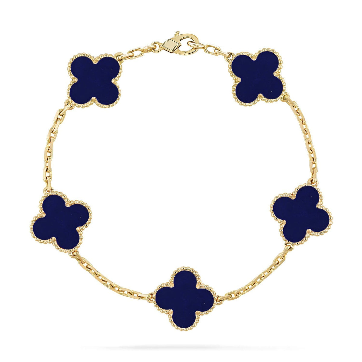 [Riva Jewelry ]CLOVER 5 MOTIF LAPIS LAZULI BRACELET COLLECTION