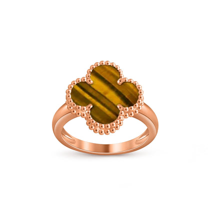 [Riva Jewelry]Glücks-Klee Vintage Roségoldring-Kollektion