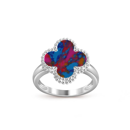 [Riva Jewelry]LUCKY CLOVER VINTAGE WEISSGOLD RING KOLLEKTION