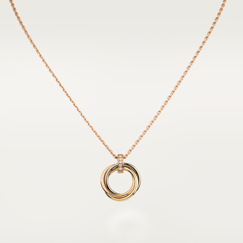 [Riva Jewelry ]TRINITY NECKLACE GOLD  DIAMONDS