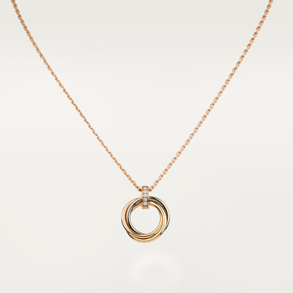 [Riva Jewelry ]TRINITY NECKLACE GOLD  DIAMONDS