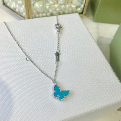 [Riva Jewelry ]BUTTERFLY TURQUOISE BUTTERFLY BRACELET SILVER