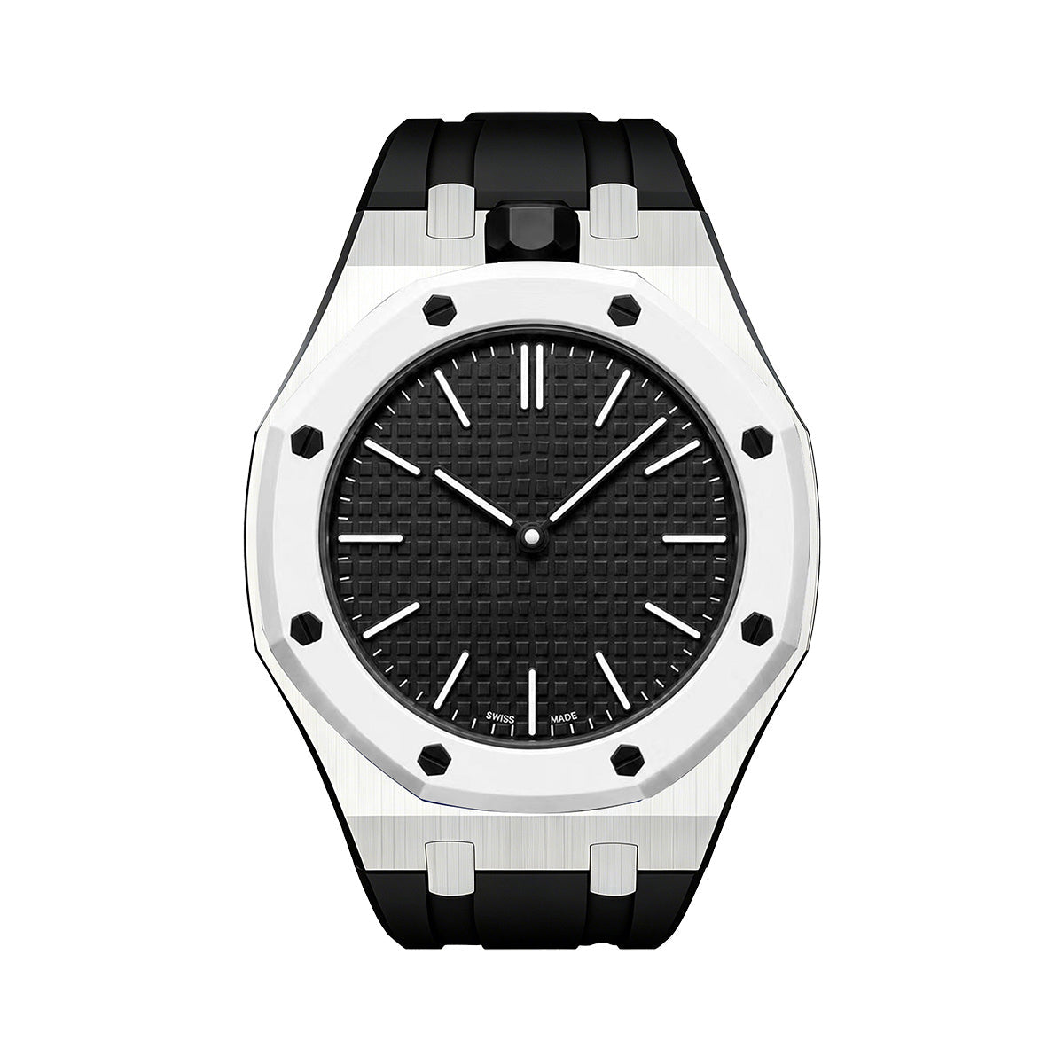 [Riva Jewelry]OAK POP SCHWARZES STAHL SILIKONARMBAND