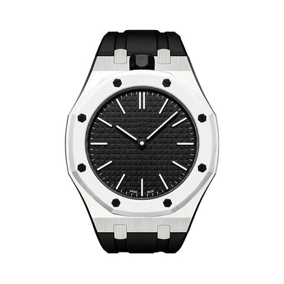 [Riva Jewelry]OAK POP SCHWARZES STAHL SILIKONARMBAND