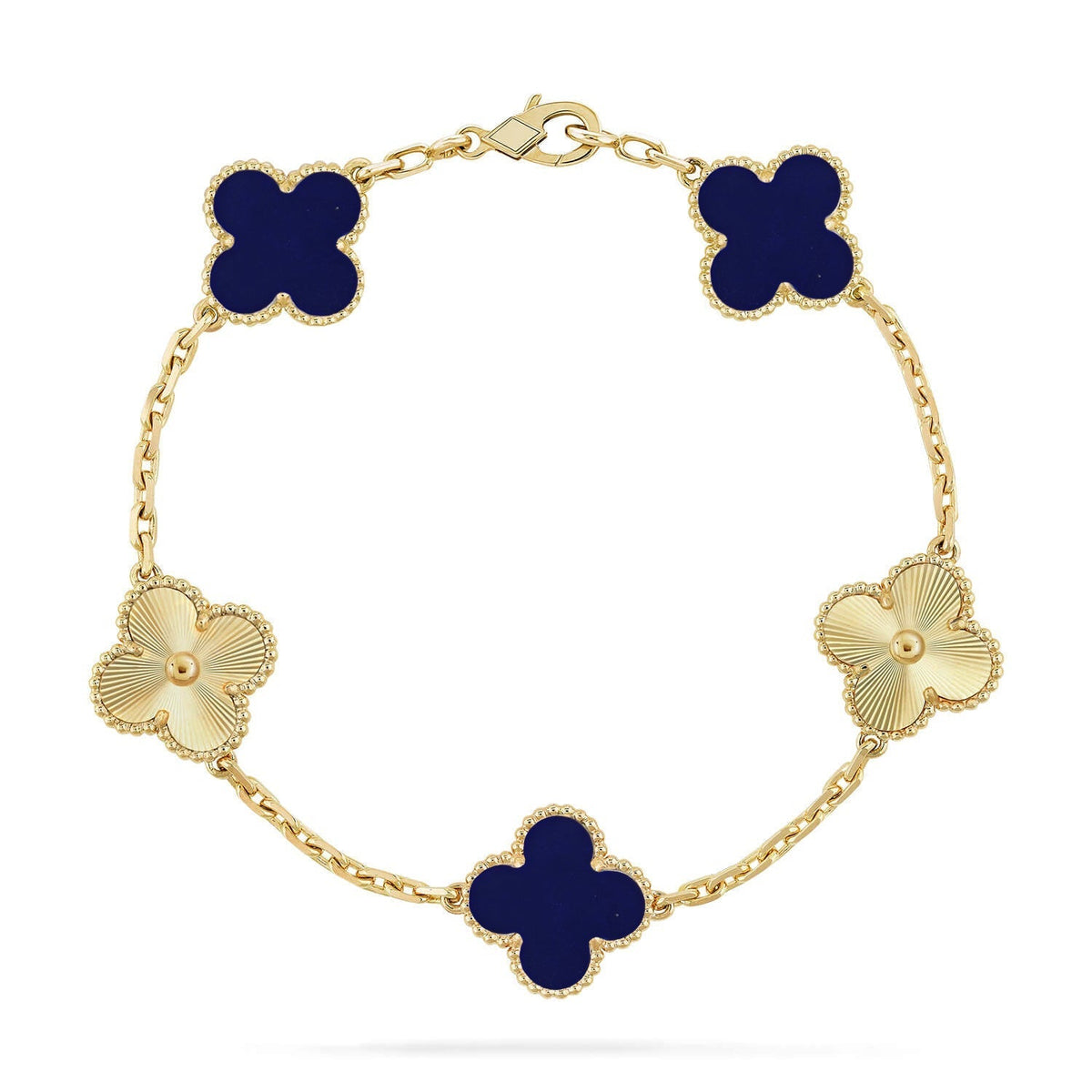 [Riva Jewelry ]CLOVER 5 MOTIF LAPIS LAZULI BRACELET COLLECTION