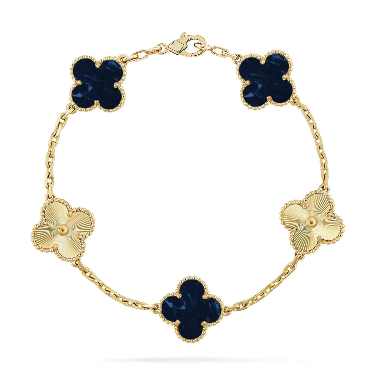 [Riva Jewelry]LUCKY CLOVER 5-MOTIF BRACELET - PIETERSITE-KOLLEKTION
