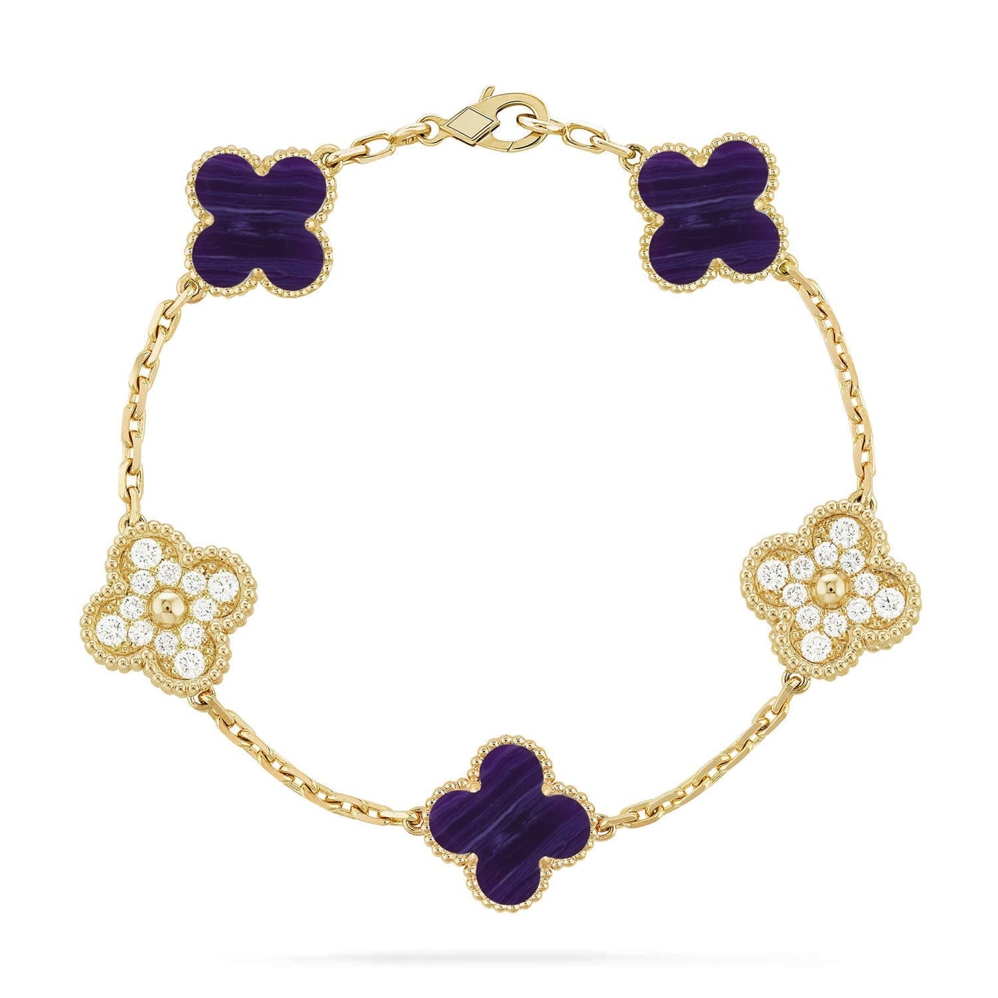 [Riva Jewelry]LUCKY CLOVER 5-MOTIF ARMBAND – CHAROIT-KOLLEKTION